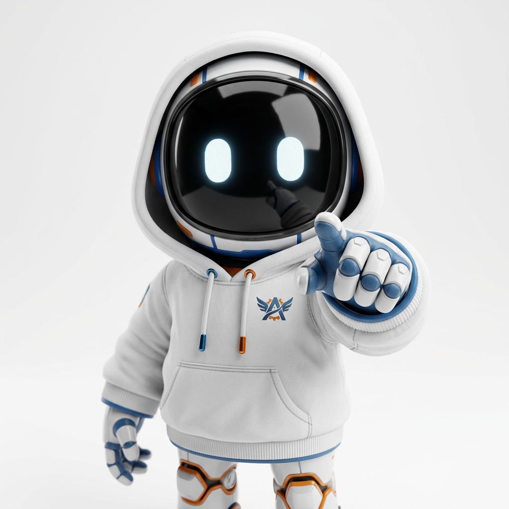 Mascote Apontando
